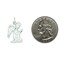 Sterling Silver Praying Angel Charm Jewelry Pendant 25mm x 15mm